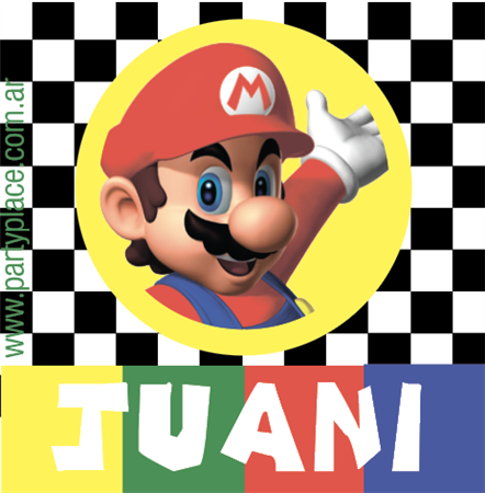 Stickers cuad. Mario Bros 16u Pers